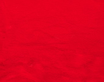 Fire Red Beaver/Seal Faux Fur Fabric