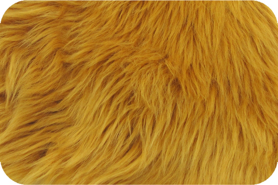 Bianna PEANUTBUTTER LIGHT BROWN Long Pile Faux Fur Fabric Shag Shaggy  Material in Squares for Crafts Cosplay 