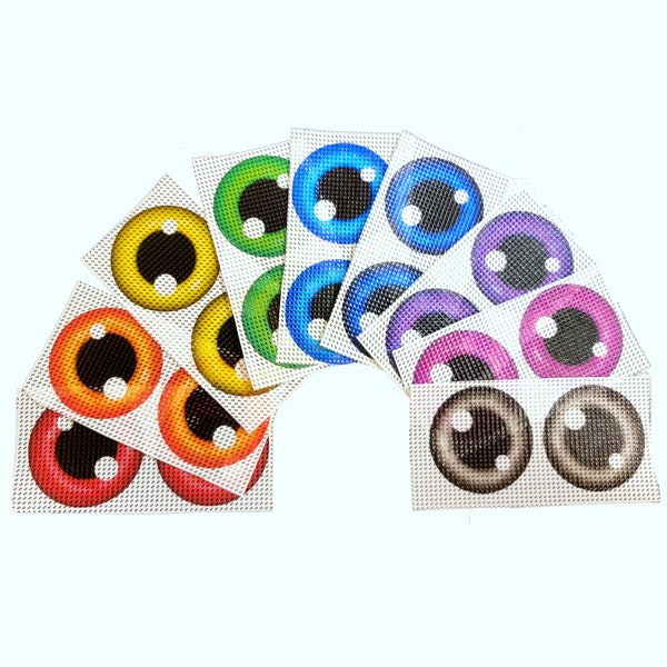 Waterproof Printed Fursuit Eye Mesh - Round Pupils (9 Colors)