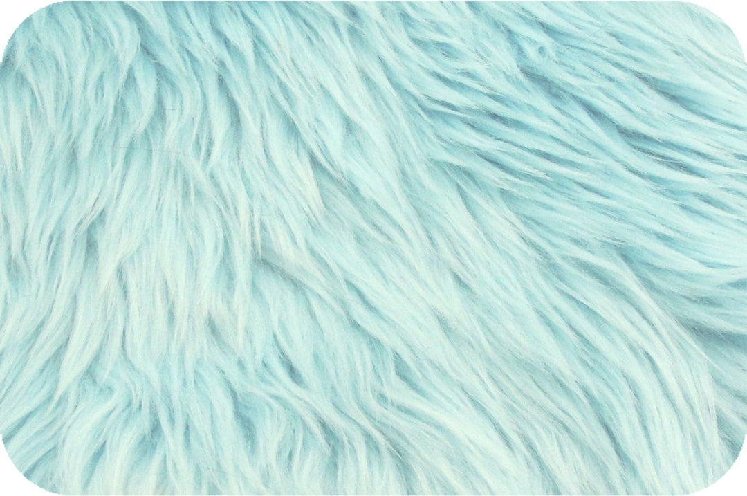 Baby Blue Luxury Shag Faux Fur Fabric Etsy