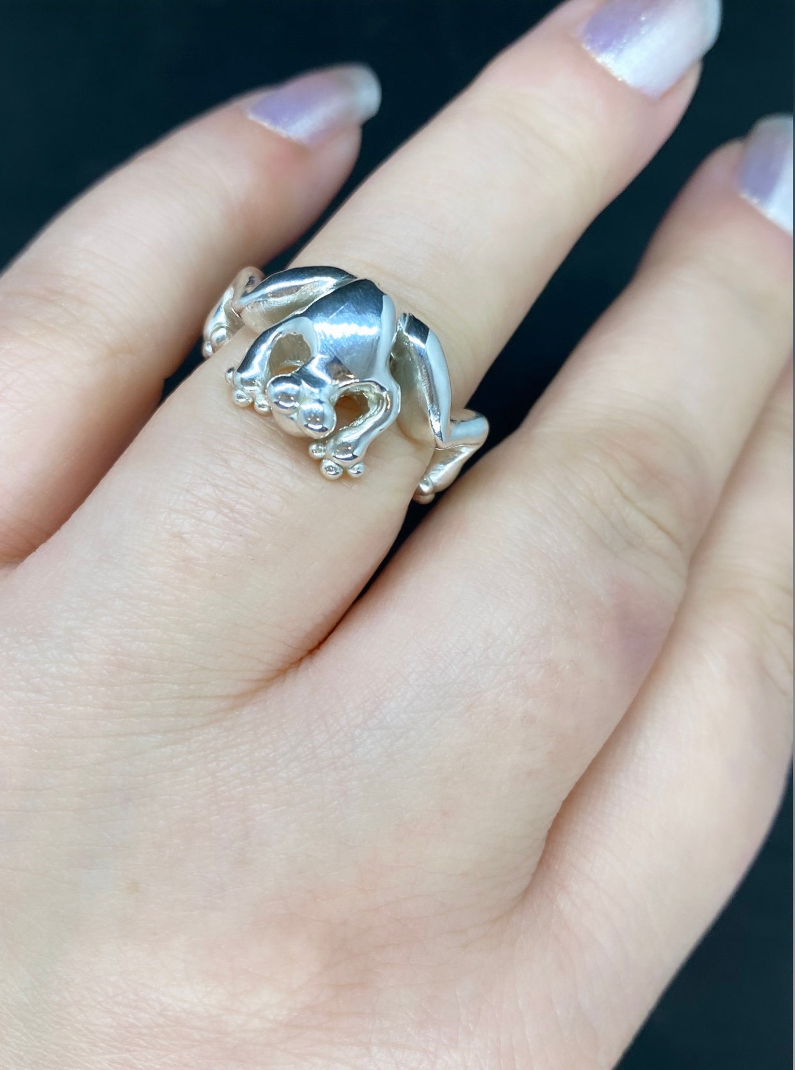 Green Tree Frog Ring Reptile Jewelry Animal lover gift Etsy