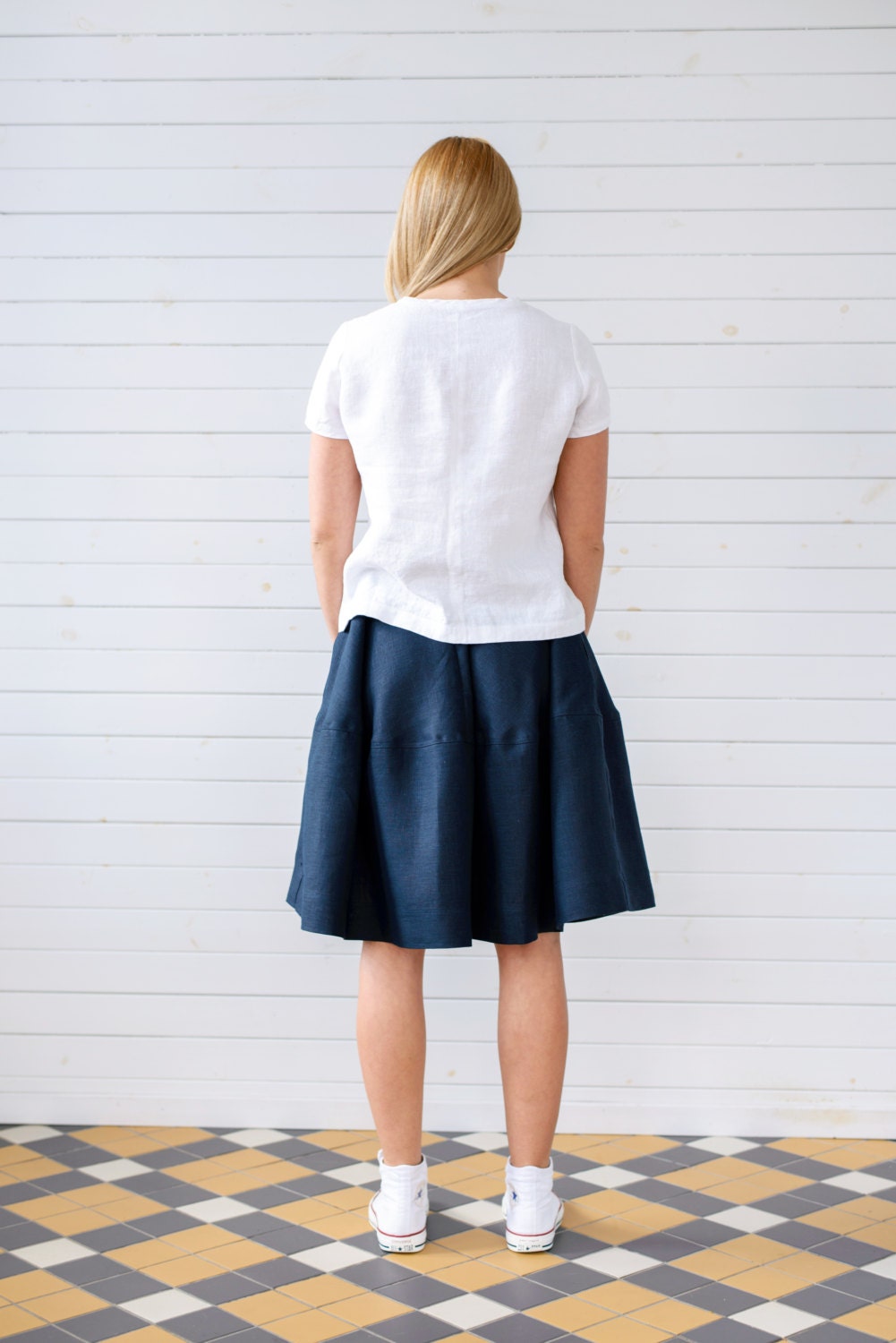 Linen Top Linen Blouse White Linen Shirt Linen Tee Linen - Etsy