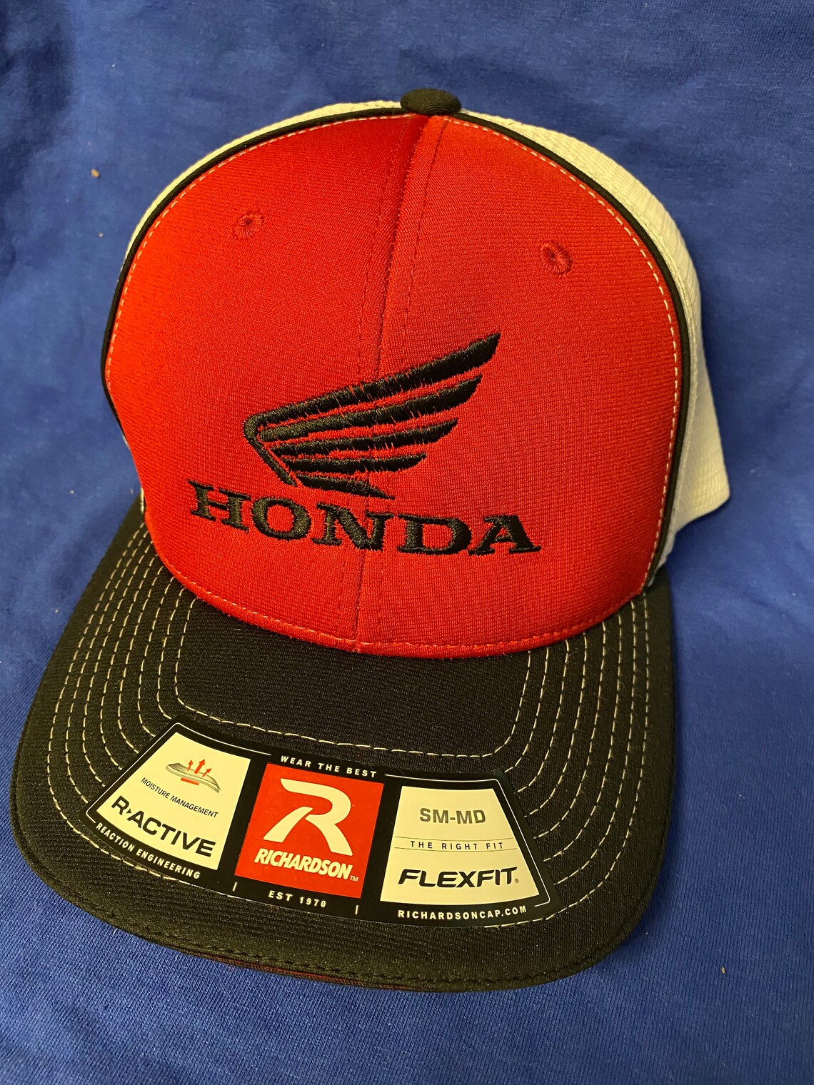 Size small/medium rare red black honda custom hat cap Etsy