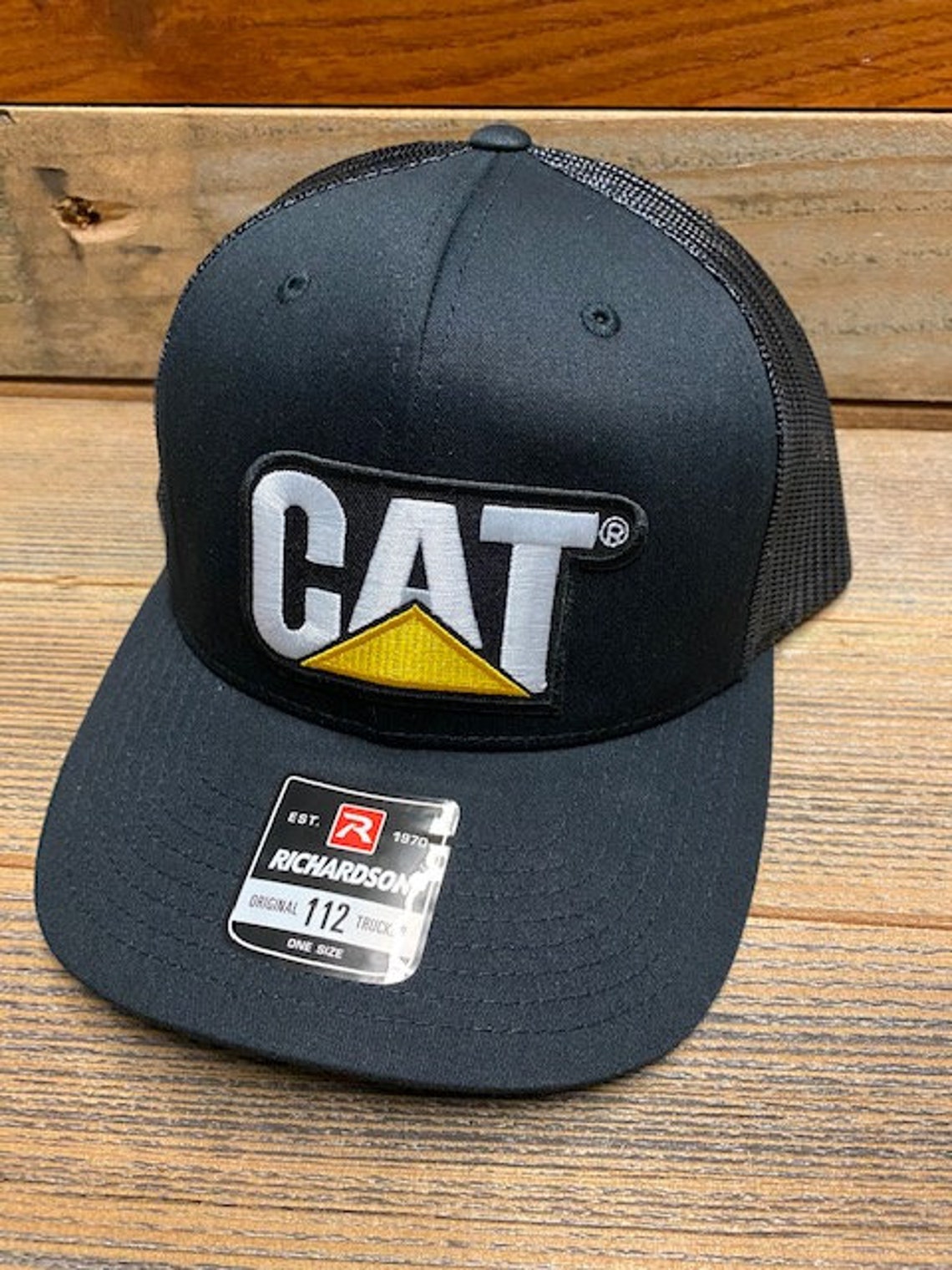 Cat diesel power patch cap hat snapback richardson 112 black Etsy