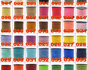U-Pick,Faux Suede Leather Cord, Leather String Cord, DIY Cord Supplies,Faux Suede Lace,Vegan Suede Cord,Bracelet cord 3mm*1.5mm 100Yard/Roll