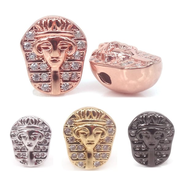 Egypt Style Charm,Sphinx beads,Bracelet Charms,Micro Pave CZ Pharaoh Egyptian beads For Men Women Bracelets DIY Jewelry Spacer Beads