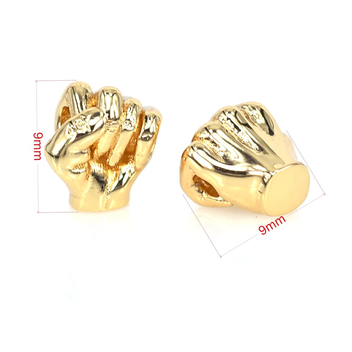 Power Fist Beads Gold/silver/black/rose Gold Fist Spacer - Etsy