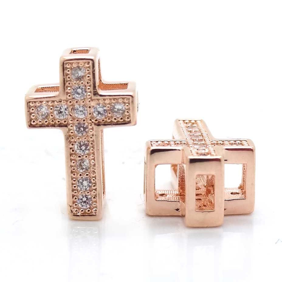 10pcs/lot 36*21mm CZ Paved Cross Charm | Charms | Charms Beads Beyond Silver