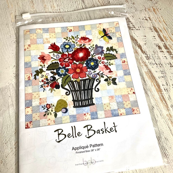 Belle Basket Quilt Pattern, Applique, Quilting