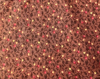 Vintage Berry Vine Cotton Fabric: Cocheco Print Works (Half Yard)