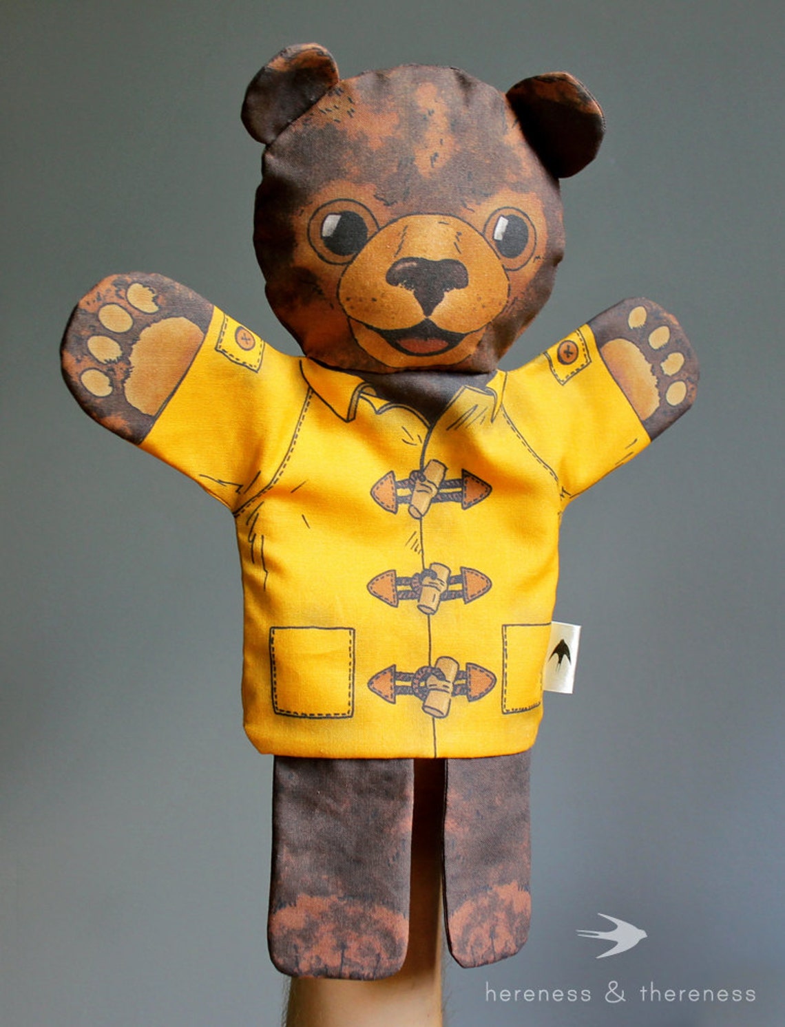 Bear Hand Puppet Etsy