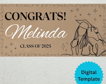 Girl Graduation Digital Banner Template