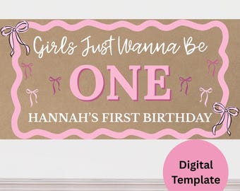 Girls Just Wanna Be One Digital Banner Template