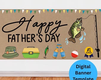 Fathers Day Digital Painted Banner Ready To Use Projector Image