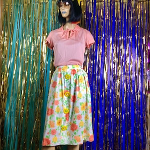 Real Vintage 1960/1970 Handmade Floral Skirt