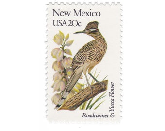 1982 20c New Mexico - Single Roadrunner & Yucca Flower - Item No. 1983