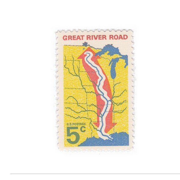1966 5c Great River Road - US Vintage Postage Stamp - Scott No. 1319