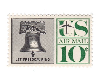 1960 10c Airmail Liberty Bell - Single US Vintage Postage Stamp - Item No. C57