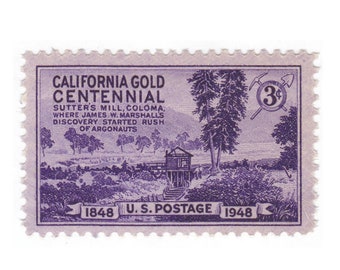 1948 3c California Gold Rush - Single Unused US Vintage Postage Stamp - MNH - Scott No. 954