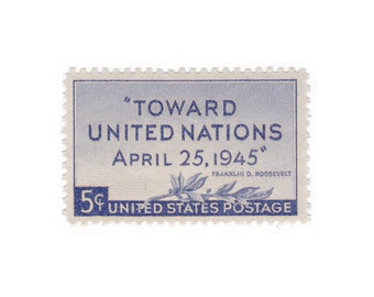 1945 3c United Nationas - Single Unused US Vintage Postage Stamp - MNH - Scott No. 928
