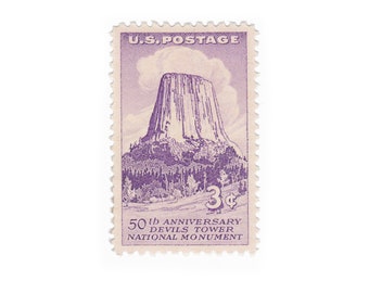 1956 3c Devils Tower - US Vintage Postage Stamp - Scott No. 1084