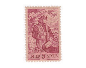 1965 5c Dante - US Vintage Postage Stamp - Item No. 1268