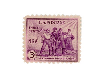 1933 3c National Industrial Recovery Act - Single Unused Vintage Postage Stamp - Item No. 732