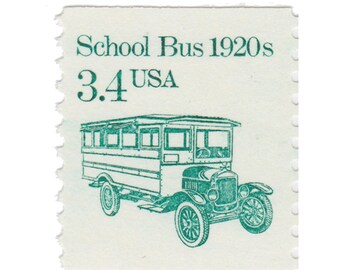 1985 3.4c School Bus - US Vintage Postage Stamp - Scott No. 2123