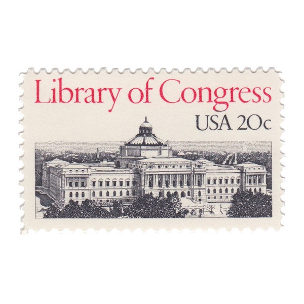 1982 20c Library of Congress - US Vintage Postage Stamp - Item No. 2004