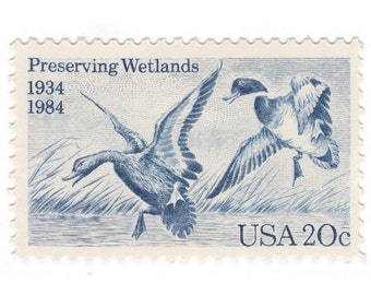 1984 20c Preserving Wetlands - Waterfowl - Single Unused US Vintage Postage Stamp - Item No. 2092
