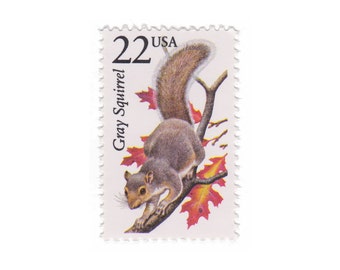 1987 22c Gray Squirrel - North American Wildlife Stamps- Item No. 2295