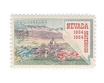 1964 5c Nevada Statehood - Single Unused Vintage Postage Stamp - Item No. 1248