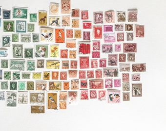 Cancelled Worldwide Postage Stamps - Pack of 15 - By Color