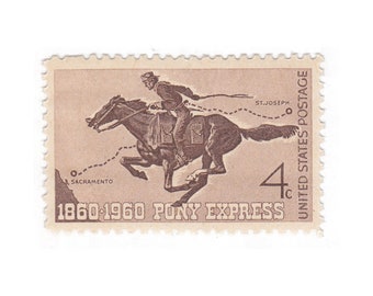 1960 4c Pony Express - Single US Vintage Postage Stamp - Scott No. 1154