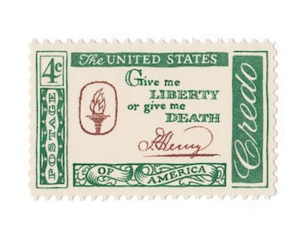1961 4c Henry Credo - Give Me Liberty or Give Me Death - Single Unused Mint US Vintage Postage Stamp - Item No. 1144