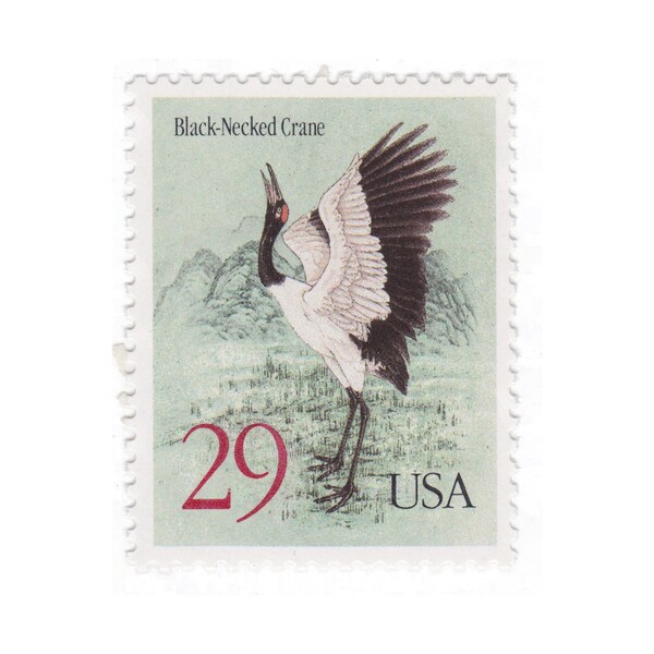 1994 29c Black-Necked Crane - Unused Vintage Postage Stamp - Item No. 2867