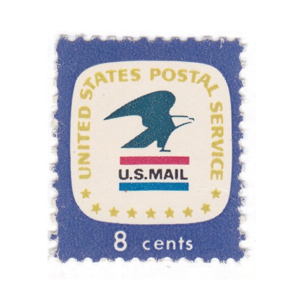 1971 8c Postal Service Emblem - Single Unused Vintage Postage Stamp - Item No. 1396