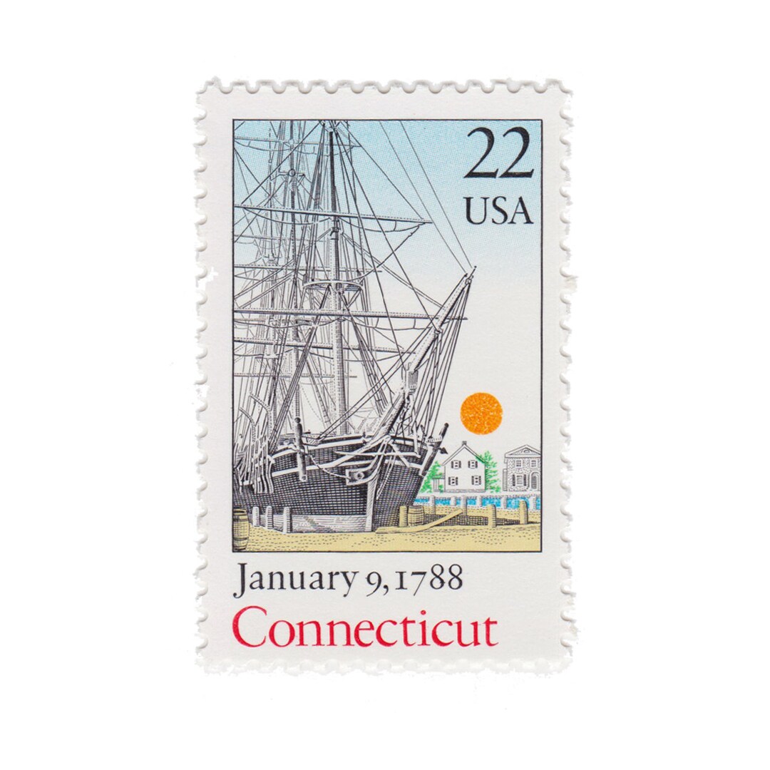 1988 22c Connecticut US Vintage Postage Stamp Item No. 2340 Etsy