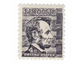 1965 4c Abraham Lincoln - Single Unused Vintage Postage Stamp - Item No. 1282