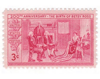 1952 3c Betsy Ross - US Vintage Postage Stamp - Item No. 1004