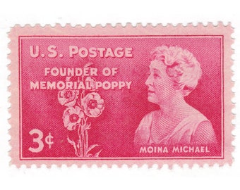 1948 3c Moina Michael - US Vintage Postage Stamp - Scott No. 977