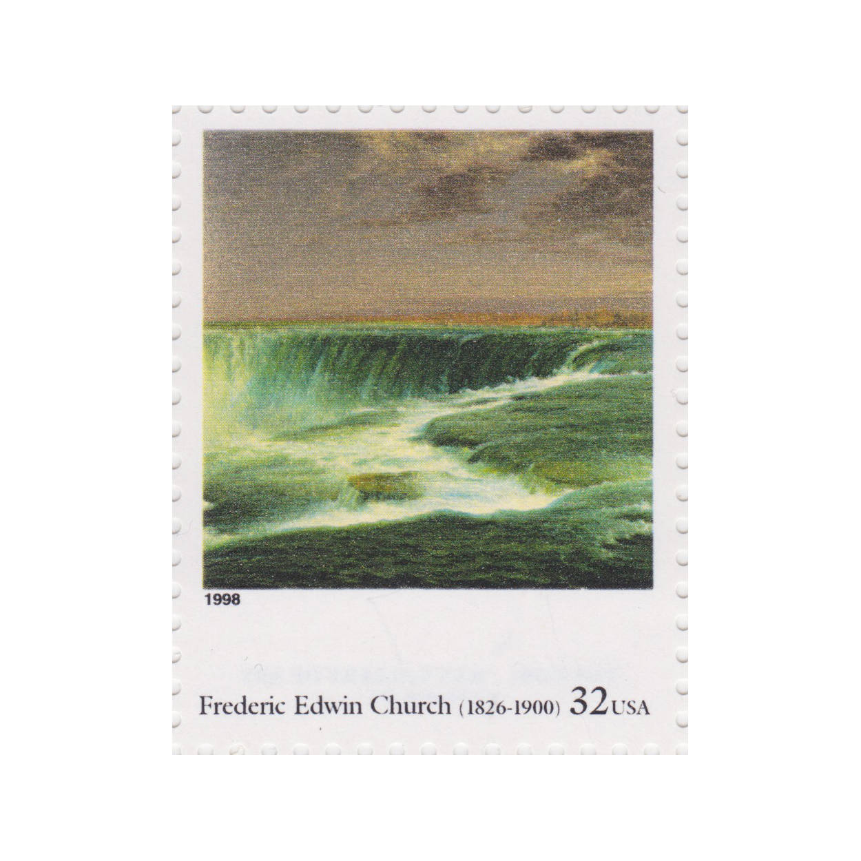 Unused US Postage Stamp American Gothic Grant Wood 3236q Item No 1998 32c Four Centuries of American Art Series