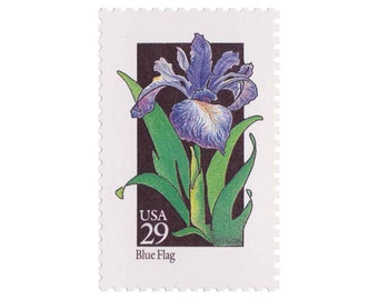 1992 29c Wildflower Series - Blue Flag - Single Unused Vintage Postage Stamp - Item No. 2663