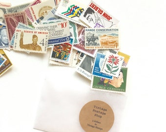 Variety Pack of US Vintage Postage Stamps