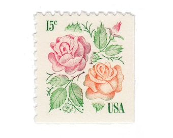 1978 15c Garden Roses - Single Unused Vintage US Postage Stamp - Item No. 1737