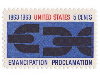 1963 5c Emancipation Proclamation - US Vintage Postage Stamp - Item No. 1233