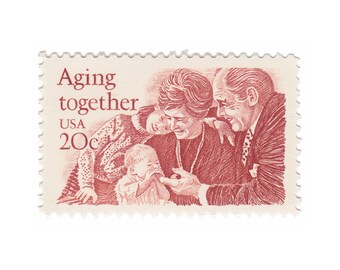 1982 20c Aging Together - US Vintage Postage Stamp - Scott No. 2011