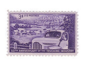 1953 3c Trucking Industry - Single US Unused Mint Vintage Postage Stamp - Scott No. 1025