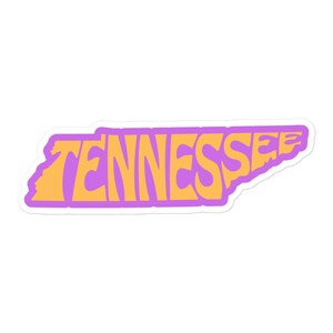 Tennessee Sticker - oranje en paars - verkrijgbaar in 3 maten!