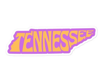 Tennessee Sticker - oranje en paars - verkrijgbaar in 3 maten!